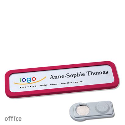 Namensschilder office quick-print Magnet smag® Magnet | lila | 75 x 17 mm