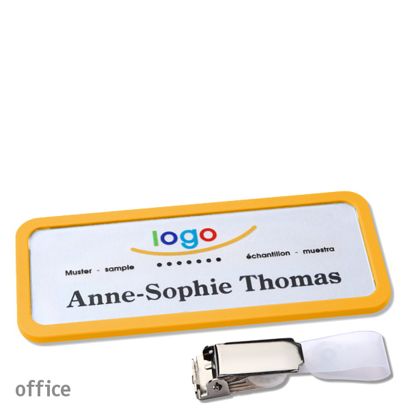 Namensschilder office quick-print Hängerclip Hängerclip | gelb | 75 x 27 mm