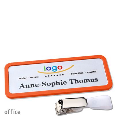Namensschilder office quick-print Hängerclip Hängerclip | orange | 75 x 27 mm