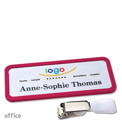 Namensschilder office quick-print Hängerclip Hängerclip | lila | 75 x 27 mm