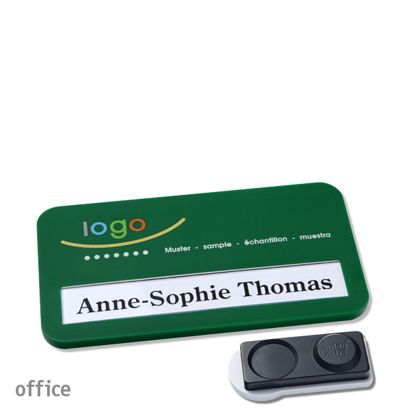 Namensschilder office color-print Magnet smag® Magnet, extra stark | grün
