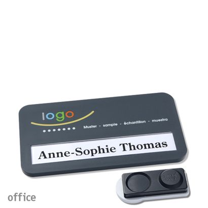 Namensschilder office color-print Magnet smag® Magnet, extra stark | anthrazit