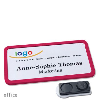 Namensschilder office quick-print Magnet smag® Magnet, extra stark | lila | 75 x 37 mm