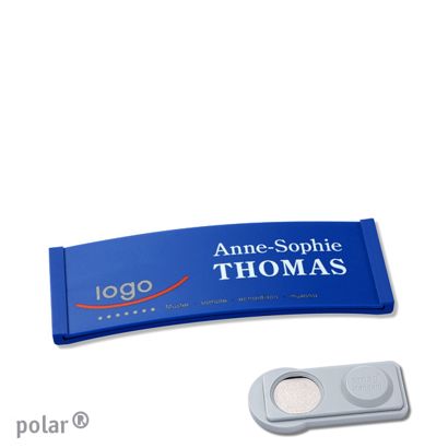 Namensschilder polar® color-complete magnet smag® Magnet | blau | 64 x 22 mm