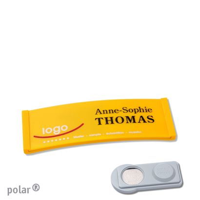 Namensschilder polar® color-complete magnet smag® Magnet | gelb | 64 x 22 mm