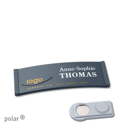 Namensschilder polar® color-complete magnet smag® Magnet | anthrazit | 64 x 22 mm