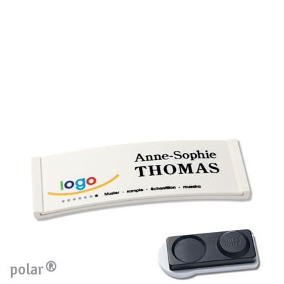 Namensschilder polar® color-complete magnet smag® Magnet, extra stark | weiß | 64 x 22 mm