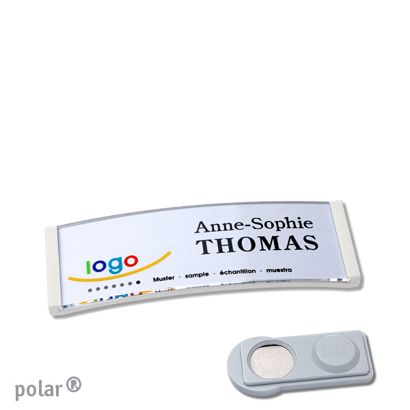 Namensschilder polar® quick-print Magnet smag® Magnet | weiß | 64 x 22 mm