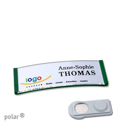 Namensschilder polar® quick-print Magnet smag® Magnet | grün | 64 x 22 mm