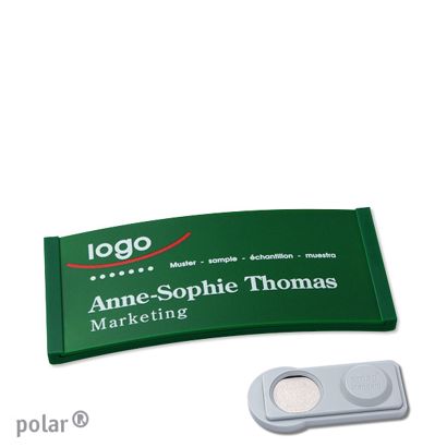 Namensschilder polar® color-complete magnet smag® Magnet | grün | 65 x 30 mm