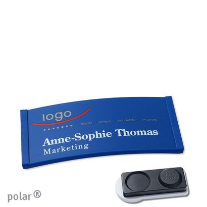 Namensschilder polar® color-complete magnet smag® Magnet, extra stark | blau | 65 x 30 mm
