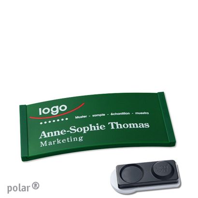 Namensschilder polar® color-complete magnet smag® Magnet, extra stark | grün | 65 x 30 mm