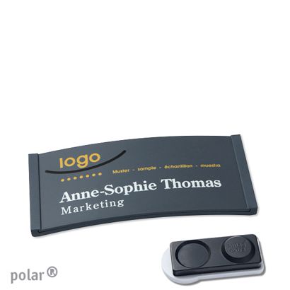 Namensschilder polar® color-complete magnet smag® Magnet, extra stark | anthrazit | 65 x 30 mm