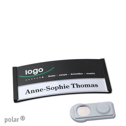 Namensschilder polar® color-print Magnet smag® Magnet | schwarz | 65 x 30 mm