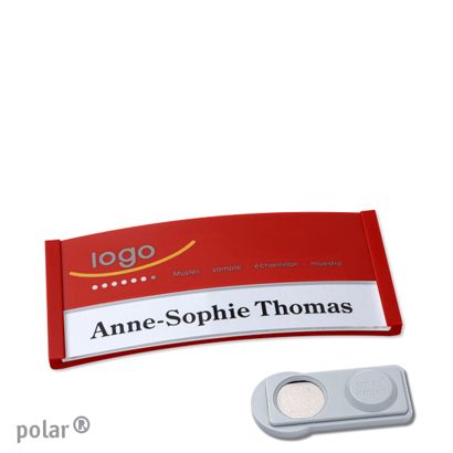 Namensschilder polar® color-print Magnet smag® Magnet | rot | 65 x 30 mm