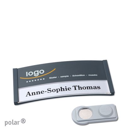 Namensschilder polar® color-print Magnet smag® Magnet | anthrazit | 65 x 30 mm