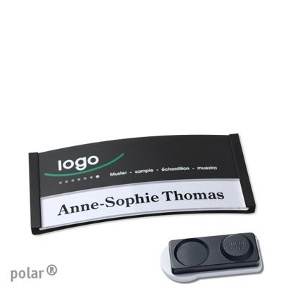 Namensschilder polar® color-print Magnet smag® Magnet, extra stark | schwarz | 65 x 30 mm