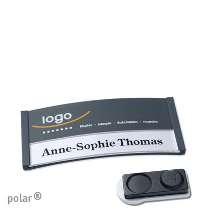 Namensschilder polar® color-print Magnet smag® Magnet, extra stark | anthrazit | 65 x 30 mm