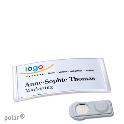 Namensschilder polar® quick-print Magnet smag® Magnet | transparent | 65 x 30 mm