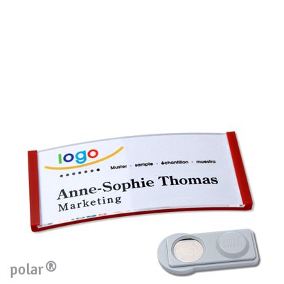Namensschilder polar® quick-print Magnet smag® Magnet | rot | 65 x 30 mm