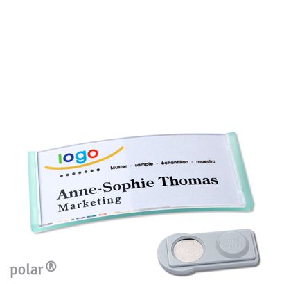 Namensschilder polar® quick-print Magnet smag® Magnet | transluzent, grün | 65 x 30 mm