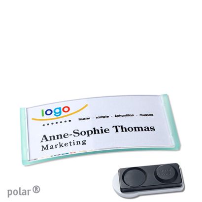 Namensschilder polar® quick-print Magnet smag® Magnet, extra stark | transluzent, grün | 65 x 30 mm