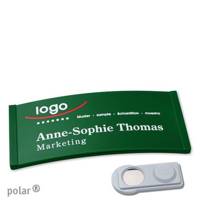 Namensschilder polar® color-complete magnet smag® Magnet | grün | 74 x 34 mm