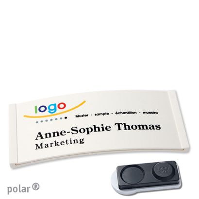 Namensschilder polar® color-complete magnet smag® Magnet, extra stark | weiß | 74 x 34 mm