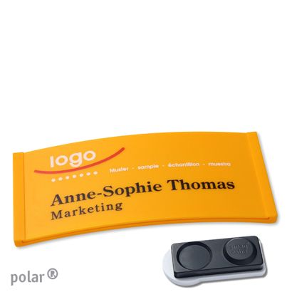 Namensschilder polar® color-complete magnet smag® Magnet, extra stark | gelb | 74 x 34 mm