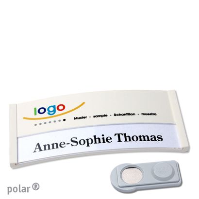 Namensschilder polar® color-print Magnet smag® Magnet | weiß | 74 x 34 mm
