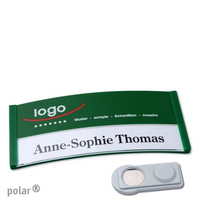 Namensschilder polar® color-print Magnet smag® Magnet | grün | 74 x 34 mm
