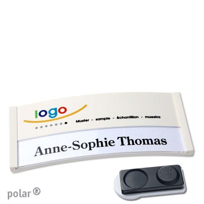 Namensschilder polar® color-print Magnet smag® Magnet, extra stark | weiß | 74 x 34 mm