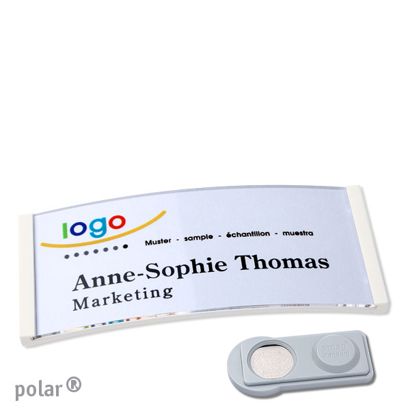 Namensschilder polar® quick-print Magnet smag® Magnet | weiß | 74 x 34 mm