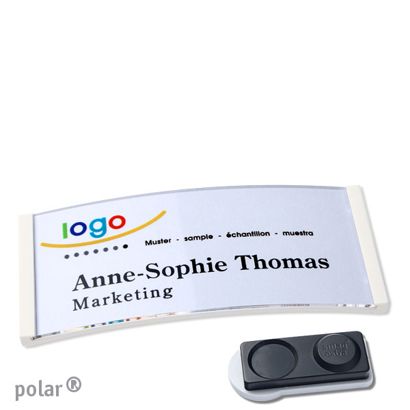 Namensschilder polar® quick-print Magnet smag® Magnet, extra stark | weiß | 74 x 34 mm