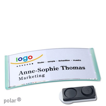 Namensschilder polar® quick-print Magnet smag® Magnet, extra stark | transluzent, grün | 74 x 34 mm
