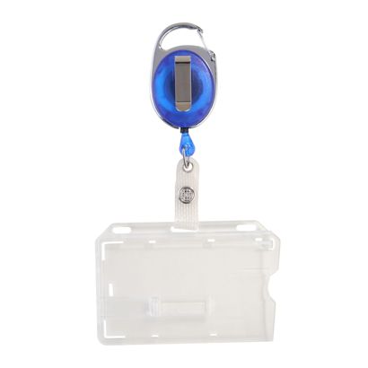 Kartenhalter mit Jojo 1 Schieber | blau, transparent