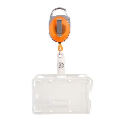 Kartenhalter mit Jojo 1 Schieber | orange, transparent
