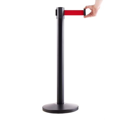 Gurtpfosten schwarz, roter Gurt 