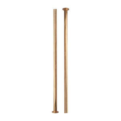 Vis de reliure, laitonné 120 mm | écrou lisse, vis fendue 