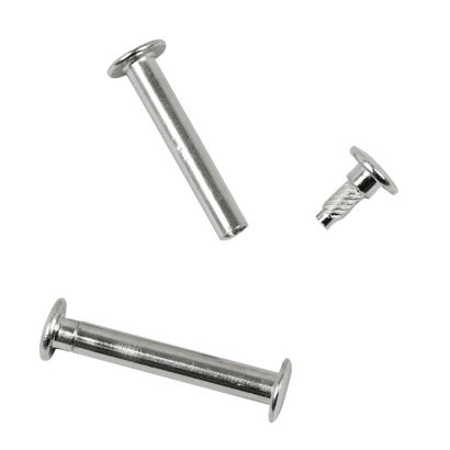 Buchschrauben mit Einpresskopf, vernickelt 32 mm