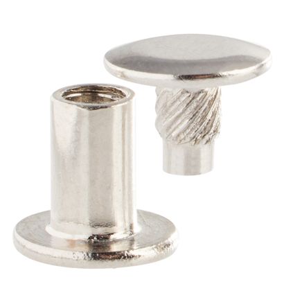 Buchschrauben mit Einpresskopf, vernickelt 8 mm
