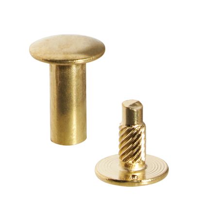 Buchschrauben mit Einpresskopf, vermessingt 8 mm