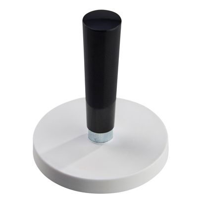 Gummierte Magnete mit Griff mit Gewindebuchse | 43 mm | weiß