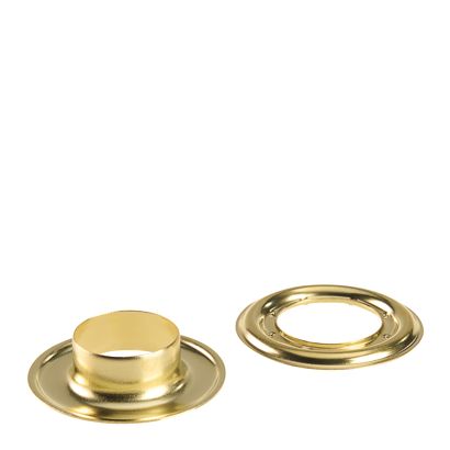 Planenösen, rostfrei, selbstschneidend, Messing gold | Rundösen #5 (⌀ 16,2 mm)
