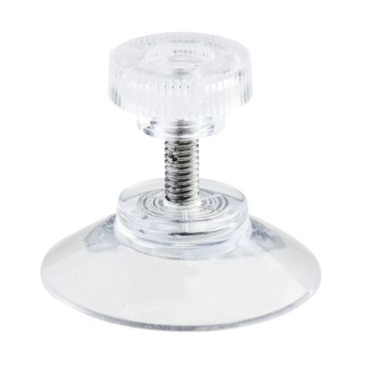 Saugnäpfe mit Rändelmutter Rändelmutter aus transparentem Kunststoff | 30 mm | M4, 10 mm lang