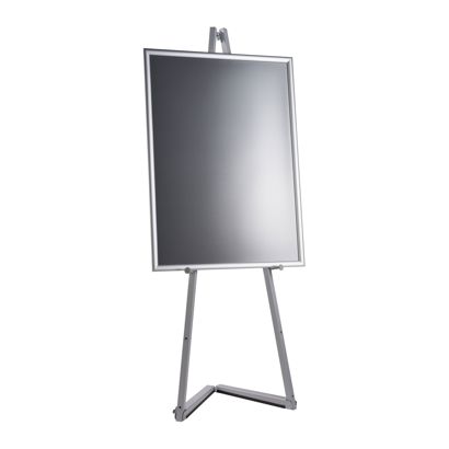 Mobile Staffelei aus Aluminium mit Klapprahmen silber | A1 594 x 841 mm | 1.500 mm