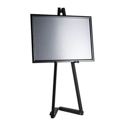 Mobile Staffelei aus Aluminium mit Klapprahmen schwarz | A2 420 x 594 mm | 1.000 mm