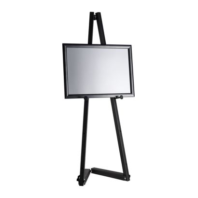 Mobile Staffelei aus Aluminium mit Klapprahmen schwarz | A3 297 x 420 mm | 1.000 mm