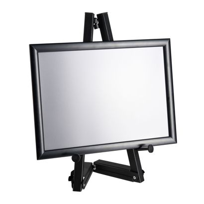 Mobile Staffelei aus Aluminium mit Klapprahmen schwarz | A3 297 x 420 mm | 500 mm