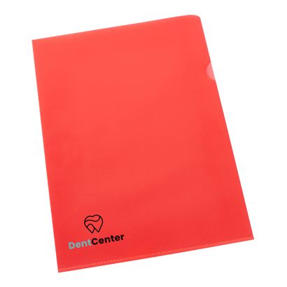 Sichthüllen A4 bedruckt PP  | rot  | 120 µm | genarbt  | 2-farbig  | Siebdruck 
